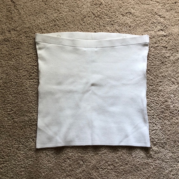 Cache White Tube Top with Gold Embellishments - Picture 3 of 9